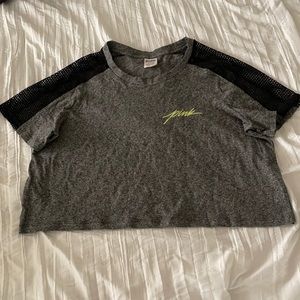 Pink shirt size L more of a oversized cropped